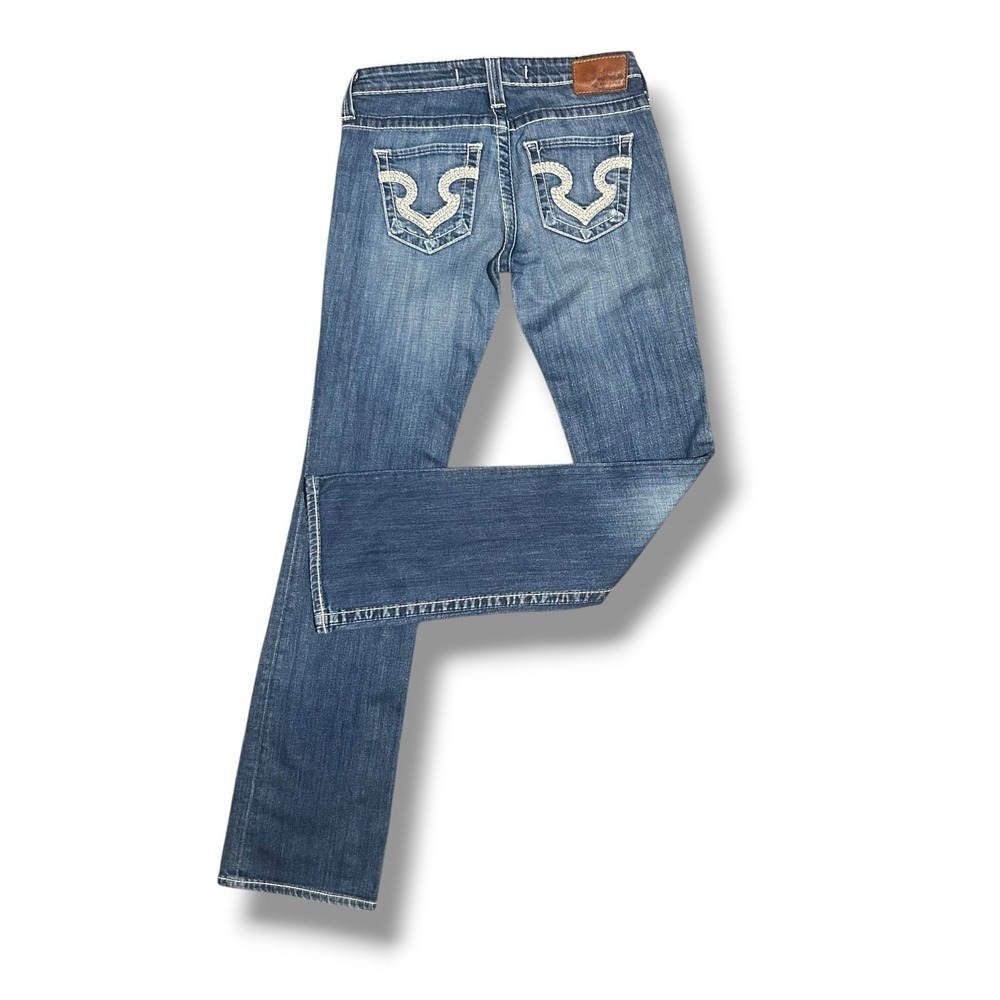 Vintage Big Star Remy Bootcut Jeans Womens 27 Medium Wash Ultra Low Rise Y2K